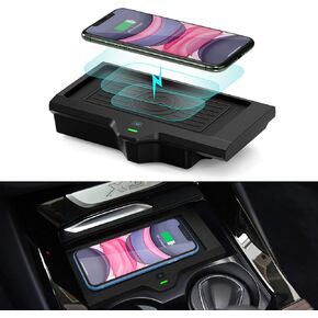 CarQiWireless شاحن سيارة لاسلكي لسيارات BMW X3 G01 2018-2022 2023 2024 BMW X4 2019 2020 2021 2022 2023 2024 ملحقات لوحة شحن لاسلكية للنساء والرجال والفتيات in Kuwait