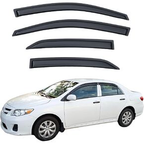 Rain Guards Compatible with 2009-2013 Toyota Corolla, Acrylic Slim Style Window Visor Rain Guard, Side Window Deﬂector for Toyota Corolla Accessories 4 Pieces, 2010 2011 2012