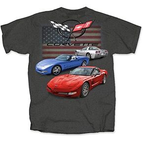 C5 Corvette American Flag T-Shirt : Dark Gray