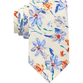 Floral Ties for Men, Cotton Flower Tie Men's Neckties for Weddings Groomsmens Valentine's Day Gift