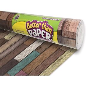 Teacher Created Resources Better Than Paper Bulletin Board Roll, 4 Ft X 12 Ft, Reclaimed Wood