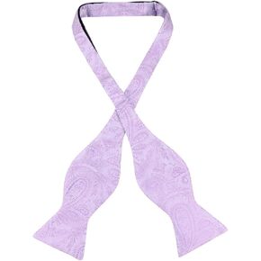 Vesuvio Napoli SELF TIE Bow Tie LAVENDER Purple PAISLEY Design Men's BowTie