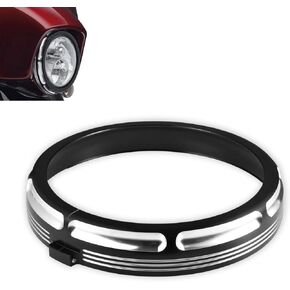 Motorcycle 7" Burst Headlight Headlamp Trim Ring For Harley Touring Street Glide Road King Electra Glide 2006-2018