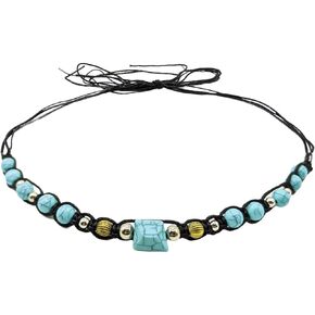 Cowboy Hat Band for Women Men, Beaded Hat Band for Straw Hat Fedora Hand Made Replaceable Turquoise Hat Band