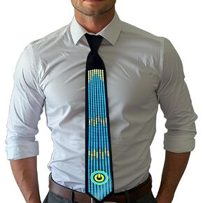 Music Sync LED Tie Light Up Funny Neckties Streaming Gear For TikTok, Live Stream, Music Sensing Tie