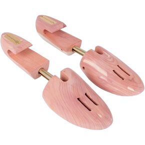 FootFitter Cedar Shoe Trees for Men, Full Block Wide Heel Hook Shoe Shapers, USA Grown Cedar Wood