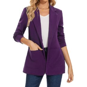 MINTLIMIT Blazers for Women Casual Long Sleeve Open Front Cardigan Button Work Office Blazers Jackets with Pockets