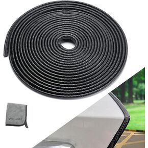 Winunite 32.8Ft(10M) Car Door Edge Guards with Mallet No Glue Universal Fit U Shape Black Rubber Edge Trim Car Door Protector Automotive Door Entry Guard Car Door Edge Protector for Trucks Sedans SUV