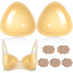 Double-Sided Sticky Bra Inserts Fabric Bra Breast Pads Add a Cup Push up Waterproof for Bikini Swimsuit Dress