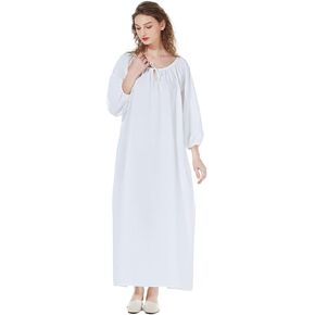 BEAUTELICATE Women Victorian Nightgown 3/4 Sleeve Nightgowns Vintage Spring Autumn Night Shirt