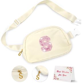 Fanny Packs for Girls,Initial Belt Bag for Girls Women,Personalized Fanny Packs for Kids,Crossbody Bag with Initial Letter,Fashion Waist Packs with Adjustable Strap,Monogrammed Gifts A
