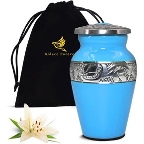 Urn for Human Ashes - Cremation Urns for Women & Men Ashes - Handcrafted Funeral Urns for Ashes Male & Female - Honor Your Loved One with Memorial Urns for Boy, Girl & Infants (White, Large)