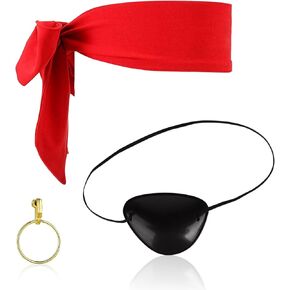 Halloween Pirate Costume Accessories Women Men Pirate Headband Head Scarf Pirate Eye Patch