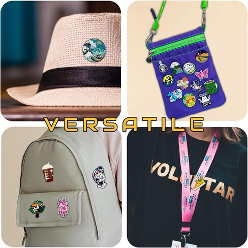 Enamel Pins, Pins for Backpacks, Lapel Pin, Backpack Pins, Bedge Brooches Pins for Lanyard, Bags, Hats, Caps, Clothes, Vest, Jackets. in Kuwait