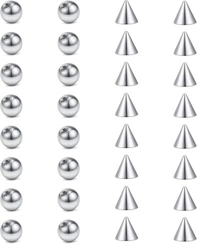 D.Bella Replacement Balls Surgical Steel Piercing Balls for Belly Navel Nipple Tongue Industrial Barbell Nose Septum Lip Eyebrow Ear Rings Body Piercing Jewelry Patrs in Kuwait