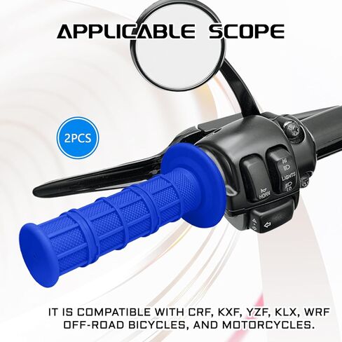 2PCS Dirt Bike Grips Motorcycle Grips, Anti-Slip Rubber Pro Taper Grips 7/8" ATV Handlebar Grips for CRF YZF WRF KXF KLX TTR RMZ Pit Offroad Dirt Bike Motocross for Women & Men(Black) in Kuwait