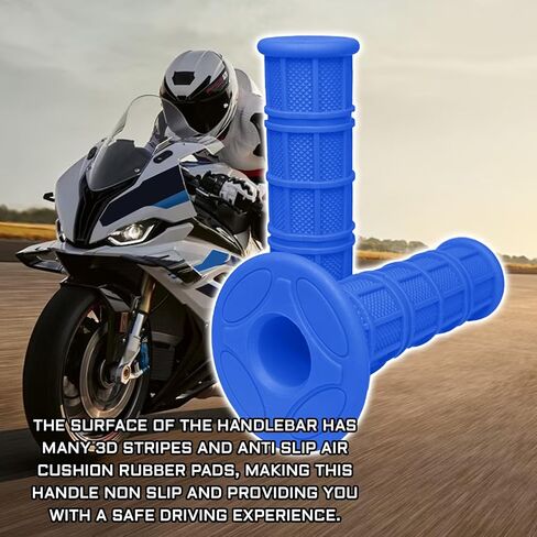 2PCS Dirt Bike Grips Motorcycle Grips, Anti-Slip Rubber Pro Taper Grips 7/8" ATV Handlebar Grips for CRF YZF WRF KXF KLX TTR RMZ Pit Offroad Dirt Bike Motocross for Women & Men(Black) in Kuwait