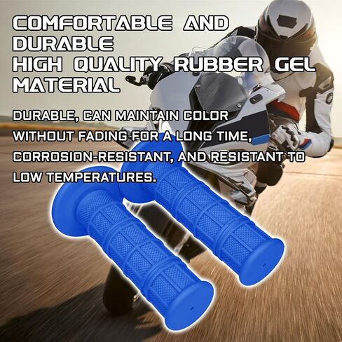 2PCS Dirt Bike Grips Motorcycle Grips, Anti-Slip Rubber Pro Taper Grips 7/8" ATV Handlebar Grips for CRF YZF WRF KXF KLX TTR RMZ Pit Offroad Dirt Bike Motocross for Women & Men(Black) in Kuwait