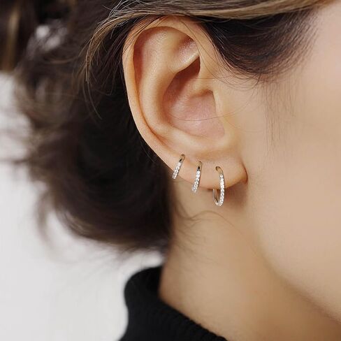 G23 Titanium Nose Rings Hoops Seamless Clicker Cz Nose Septum Piercings Rings Cute Diamond Hinged 16g 20g Cartilage Conch Daith Helix Tragus Piercing Jewelry in Saudi Arabia