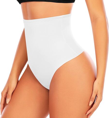 Tummy Control Thong Shapewear For Women High Waist Shaping Thong Panties Body Shaper Girdle Underwear in Saudi Arabia