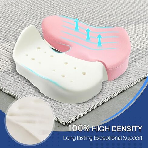 وسادة مقعد كبيرة جدًا لكرسي المكتب، وسادة مقعد لتخفيف الضغط للجلوس لفترة طويلة، وسادة عصعص ثابتة من إسفنج الذاكرة غير قابلة للانزلاق لتخفيف آلام عرق النسا/الورك/عظم الذنب لكراسي المكتب/السيارة in Kuwait