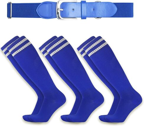 Youth Kids Baseball/Softball Socks and Belt Combo, Boys' Athletic Socks & Belt Team Sport Socks for Boy Girl in Saudi Arabia