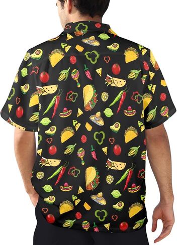 HUGLAZY Hawaiians Shirt for Men Short Sleeves Button Down Beach Shirt Summer Men Party Outfit in Saudi Arabia