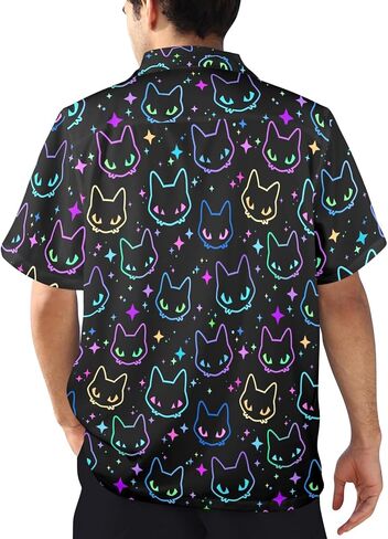 HUGLAZY Hawaiians Shirt for Men Short Sleeves Button Down Beach Shirt Summer Men Party Outfit in Saudi Arabia