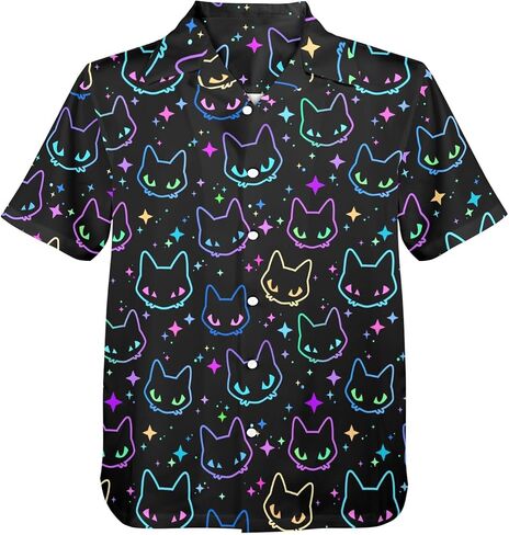 HUGLAZY Hawaiians Shirt for Men Short Sleeves Button Down Beach Shirt Summer Men Party Outfit in Saudi Arabia