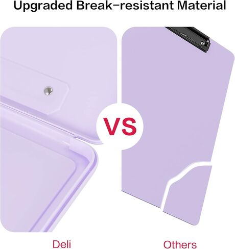 Deli Nursing Clipboard with Storage, Nurse Clipboard with 5 Quick Access Cheat Sheet for Nurses, Nursing Students, Doctor, Medical Professionals, Purple in Saudi Arabia