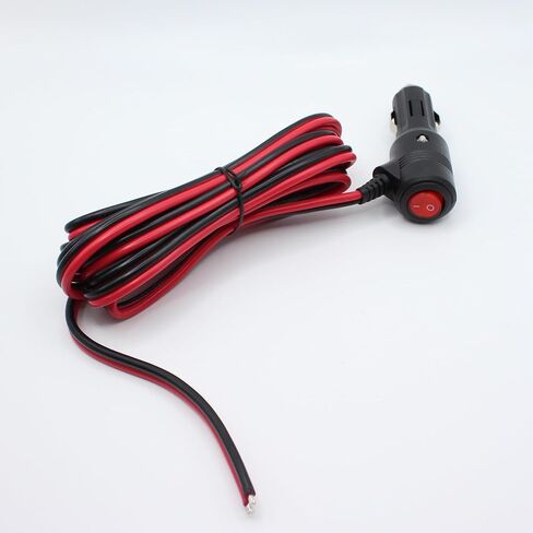 12V Fused Cigarette Lighter Male Plug with On Off Switch and 13AWG Leads 6.5FT,Replacement Car Cigarette Lighter Power Plug with 15A Fuse and LED Indicator(2M) in Saudi Arabia