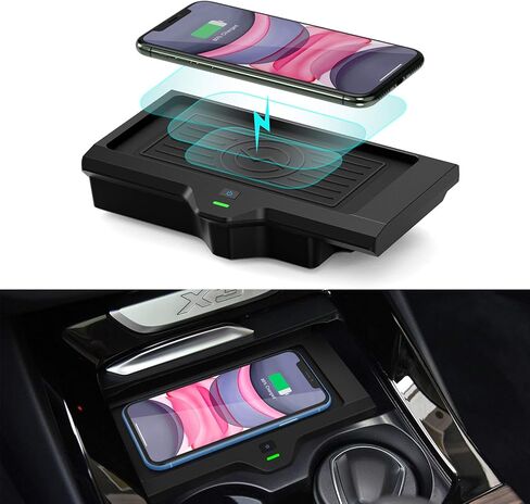 CarQiWireless شاحن سيارة لاسلكي لسيارات BMW X3 G01 2018-2022 2023 2024 BMW X4 2019 2020 2021 2022 2023 2024 ملحقات لوحة شحن لاسلكية للنساء والرجال والفتيات in Kuwait