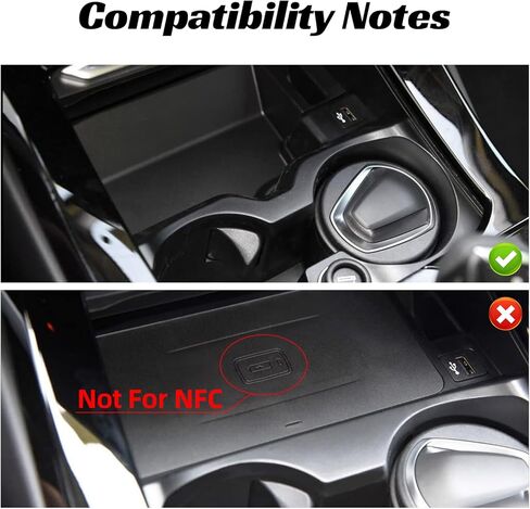 CarQiWireless شاحن سيارة لاسلكي لسيارات BMW X3 G01 2018-2022 2023 2024 BMW X4 2019 2020 2021 2022 2023 2024 ملحقات لوحة شحن لاسلكية للنساء والرجال والفتيات in Kuwait