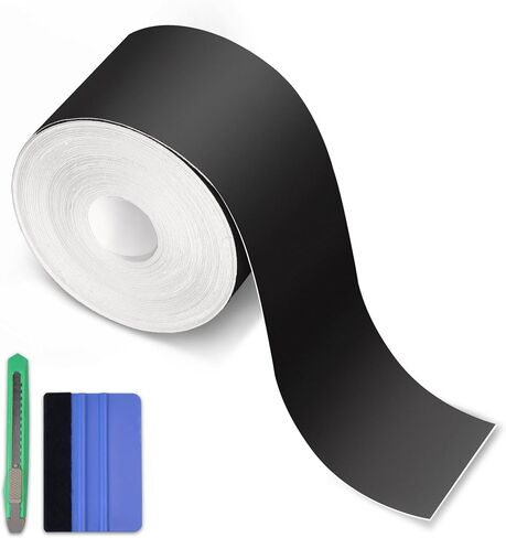 Arespark Gloss Black Vinyl Wrap, Cars Vinyl Film Tapes Kit for Blackout Chrome Delete Window Trim Door with Free Tools (1in x 30feet) in Saudi Arabia