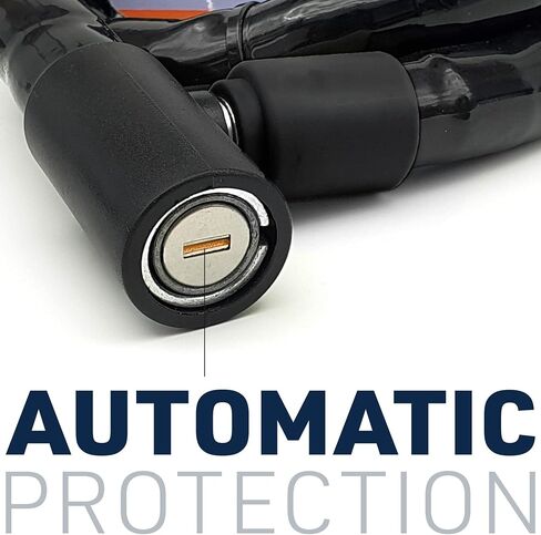 قفل كابل Phyton Urban UR5100، كابل فولاذي مقوى مع درع مفصلي مرن للغاية، قفل أمان عالي، كابل مدرع مضاد للسرقة للدراجات النارية، الدراجة الكهربائية، سكوتر، 100 سم / 3.3 قدم in Kuwait