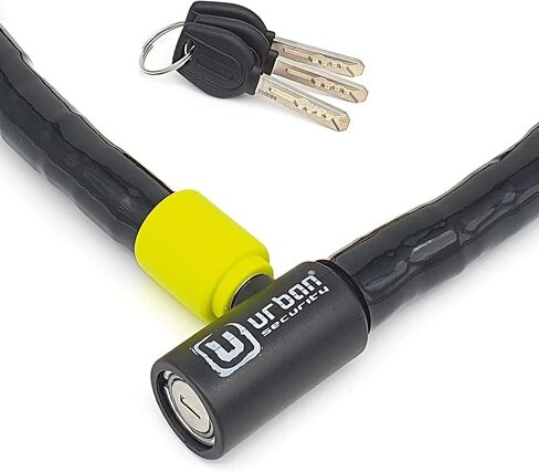 قفل كابل Phyton Urban UR5100، كابل فولاذي مقوى مع درع مفصلي مرن للغاية، قفل أمان عالي، كابل مدرع مضاد للسرقة للدراجات النارية، الدراجة الكهربائية، سكوتر، 100 سم / 3.3 قدم in Kuwait