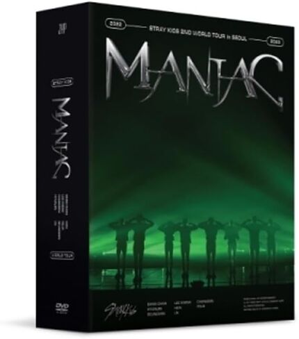 محتويات الجولة العالمية الثانية لـ Stray Kids MANIAC في سيول + كتاب الصور + ملصق قابل للطي على العبوة + تتبع SKZ مختوم (مجموعة كاملة (DVD + Blu-ray)) in Kuwait