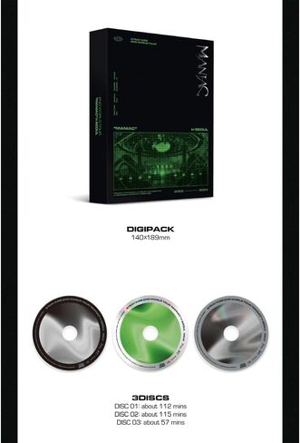 محتويات الجولة العالمية الثانية لـ Stray Kids MANIAC في سيول + كتاب الصور + ملصق قابل للطي على العبوة + تتبع SKZ مختوم (مجموعة كاملة (DVD + Blu-ray)) in Kuwait