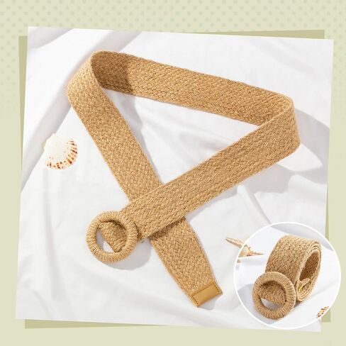SeptCity Woven Belts for Women, Wide Women Belts for Dresses and Jeans, Boho Stretchy Ladies Belts Gift for Christmas in Kuwait