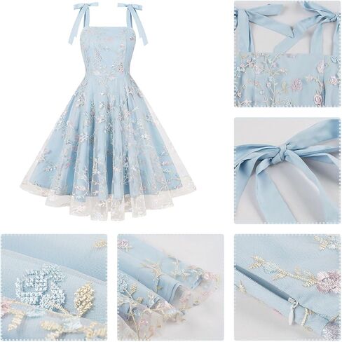 IBTOM CASTLE Women Floral Dress Summer Boho Corset Square Neck Strapped Swing A Line Beach Wedding Party Vintage Ball Gown in Saudi Arabia