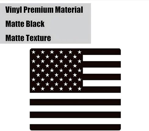 Fits Ford F150 F250 F350 2004-2024 Rear Middle Back Sliding Window American US Flag Vinyl Decal Matte Black Exterior Accessories in Kuwait