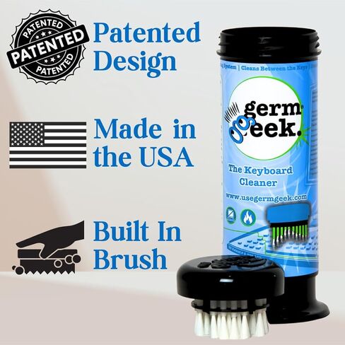 Germ Geek The Keyboard Cleaner منظف الغبار العالمي للوحة مفاتيح الكمبيوتر | إزالة الغبار عن الكمبيوتر المحمول | طقم تنظيف إلكترونيات المكتب، مزيل غبار الكمبيوتر in Kuwait