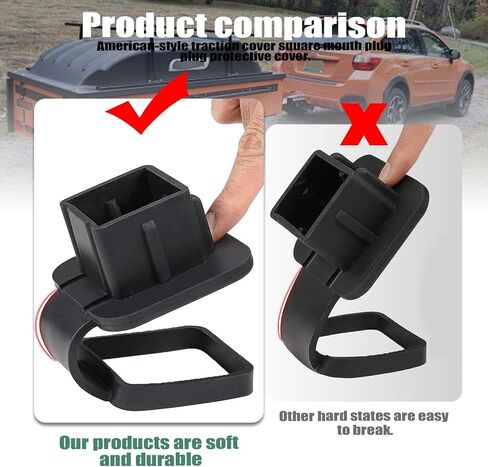 1 PC Trailer Hitch Plug Insert Cover, 2In Waterproof Vehicle Hitch Plug Protector, American Flag Design, Square Dustproof Hitch Receiver, Universal Heavy Duty Trailer Hitch Cover (Red) in Saudi Arabia