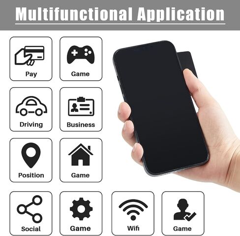 100 قطعة من بطاقات NFC الفارغة البلاستيكية السوداء رقاقة 868 بايت بطاقات ألوان الذاكرة الرقمية القابلة للبرمجة NFC بطاقات الأعمال الرقمية، متوافقة مع أجهزة الهواتف الذكية التي تدعم تقنية NFC in Kuwait