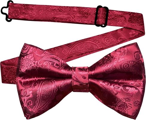 GUSLESON Bow Ties for Men Pre-tied Adjustable Paisley Bowties for Wedding Business Party in Kuwait