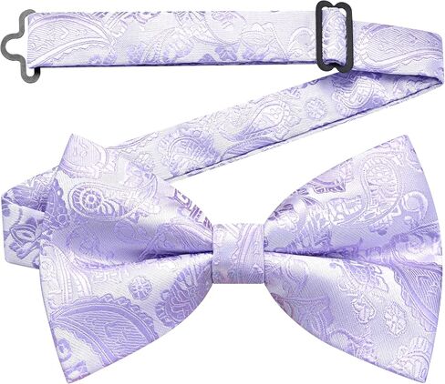 GUSLESON Bow Ties for Men Pre-tied Adjustable Paisley Bowties for Wedding Business Party in Kuwait