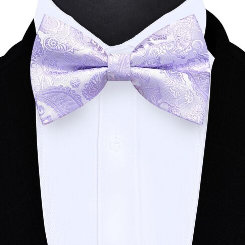 GUSLESON Bow Ties for Men Pre-tied Adjustable Paisley Bowties for Wedding Business Party in Kuwait