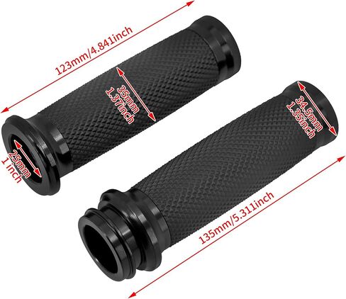 HDBUBALUS 1" Electronic Throttle Handlebar Grips Motorcycle Hand Grips Fit for Harley Street Electra Road Glide Road King in Saudi Arabia
