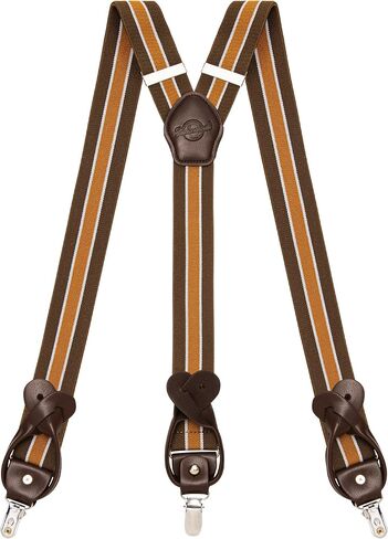 Suspenders for Men with Clip & 6 Buttons 1.4in Y-Shape Stainless Steel in Saudi Arabia