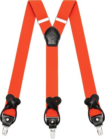 Suspenders for Men with Clip & 6 Buttons 1.4in Y-Shape Stainless Steel in Saudi Arabia